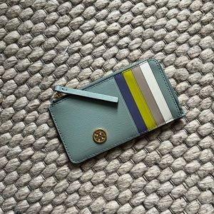 NEW TORY BURCH Top Zip Card Case, zipper card holder & wallet